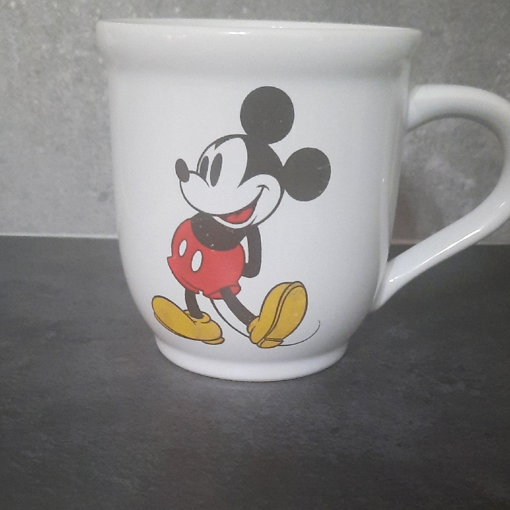 Disney Mickey Mouse Mug with Red and Yellow Accents